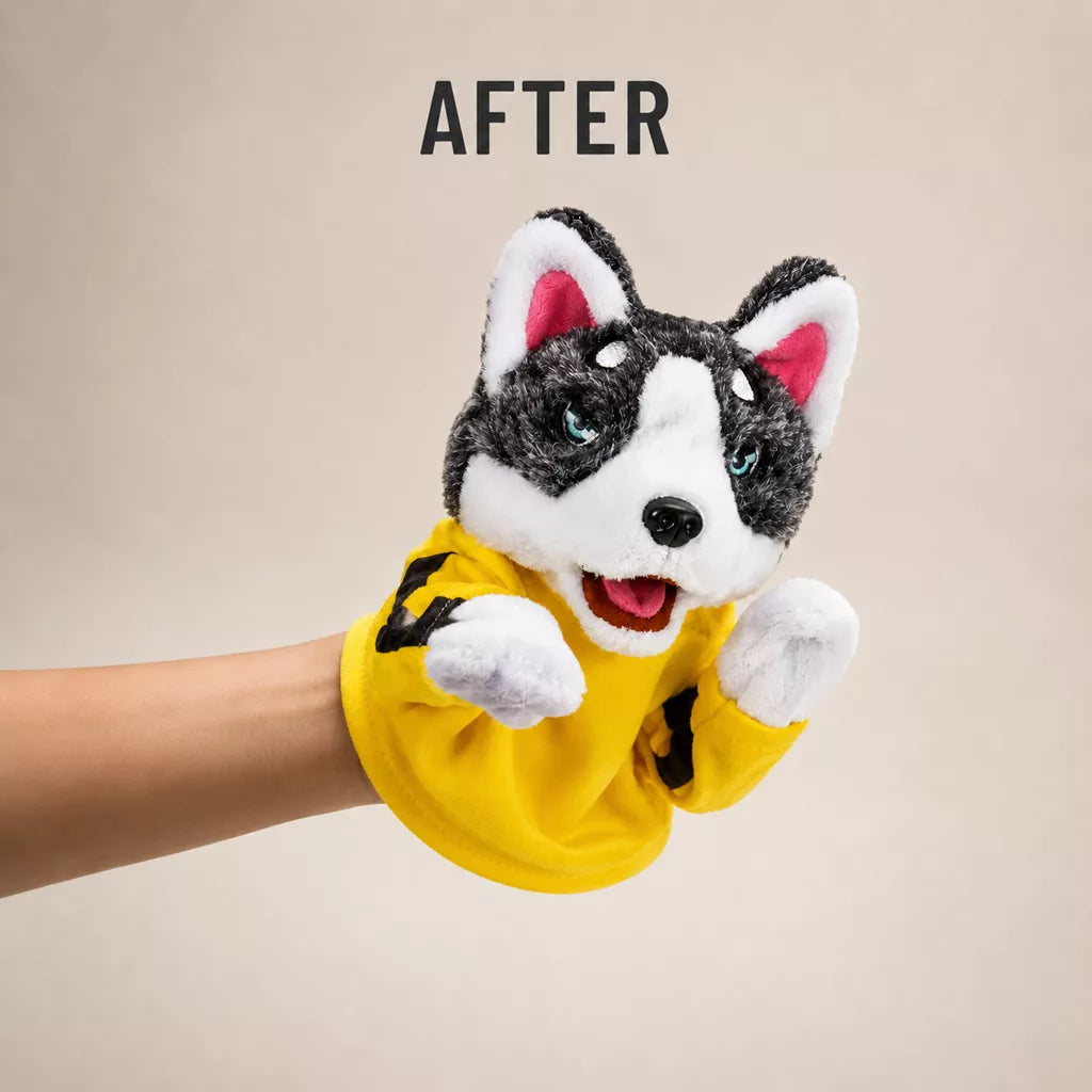 The same hand armed with the boxing husky, mid jab